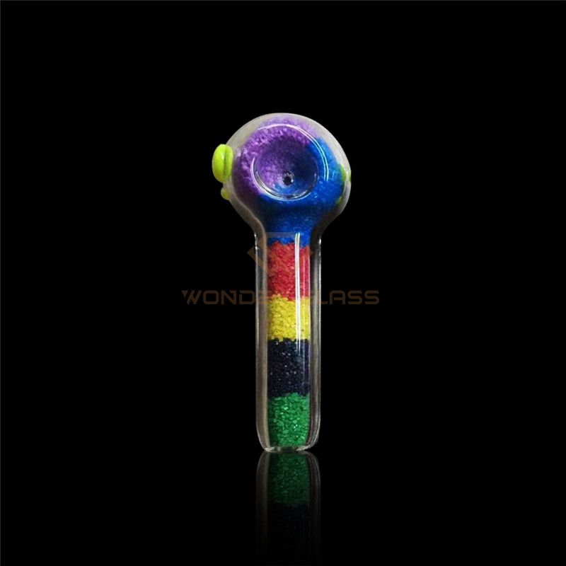 SA527 sand glass pipe,colorful hand pipe