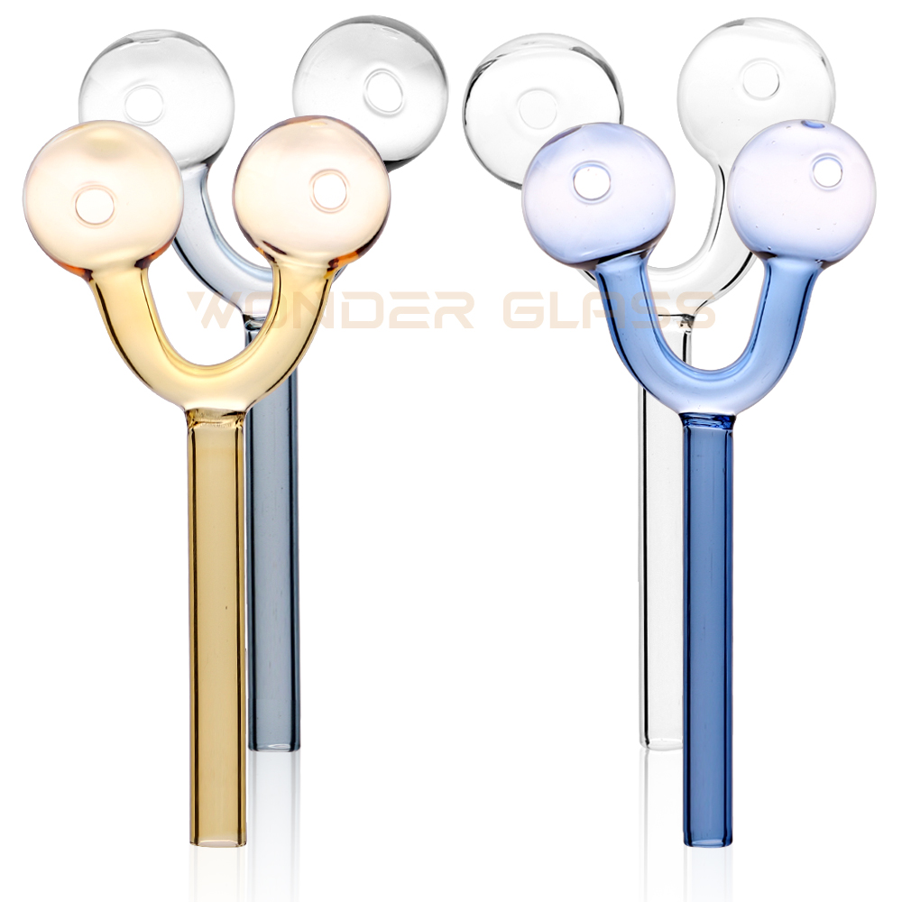 GO803-1 2 balls oil burner smoking pipe